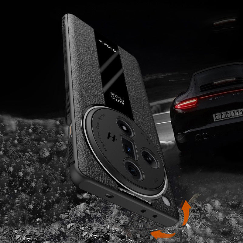 Q.COO For Oppo Find X7 Ultra Back Phone Cover PU Leather+TPU+Acrylic Dustproof Case Q.COO For Oppo Find X7 Ultra Back Phone Cover PU Leather+TPU+Acrylic Dustproof Case